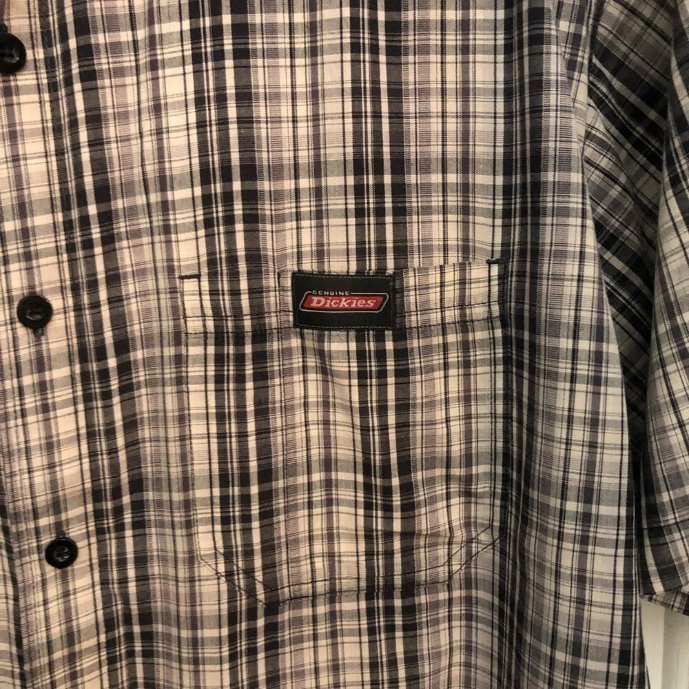 Dickies vintage plaid short sleeve button down shirt - Picture 4 of 7
